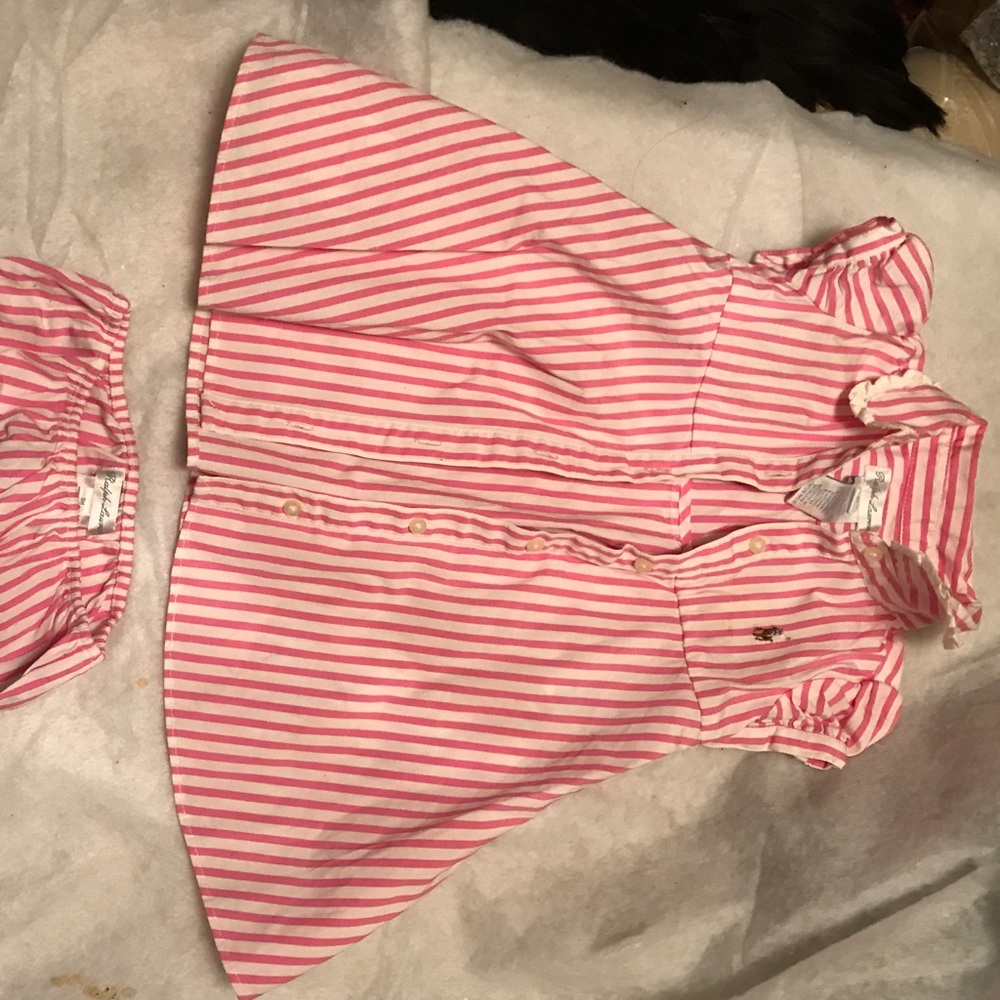 Cute pink and white polo dress